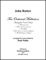 Five Orchestral Meditations for Band Concert Band sheet music cover